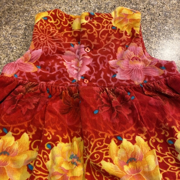 Kenzo Jungle Corduroy Floral Dress Jumper 12 Months - Picture 10 of 17